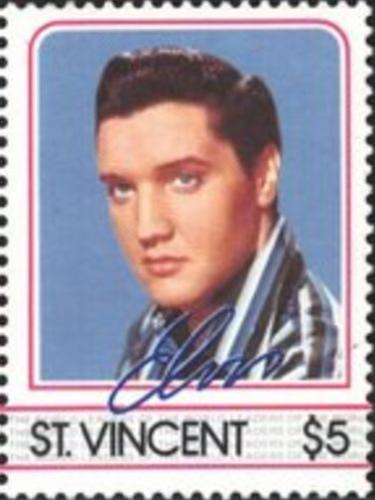 Potovn znmka Svat Vincenc 1985 Elvis Presley Mi# 869 Kat 3
