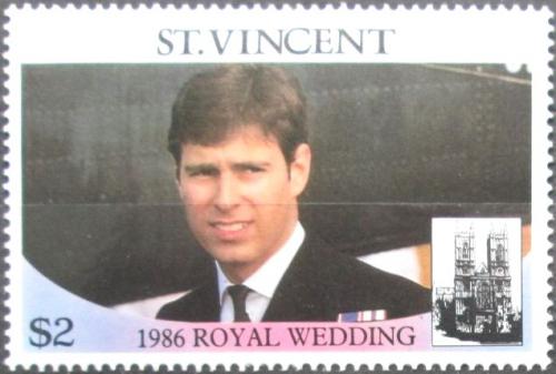 Potovn znmka Svat Vincenc 1986 Princ Andrew Mi# 972