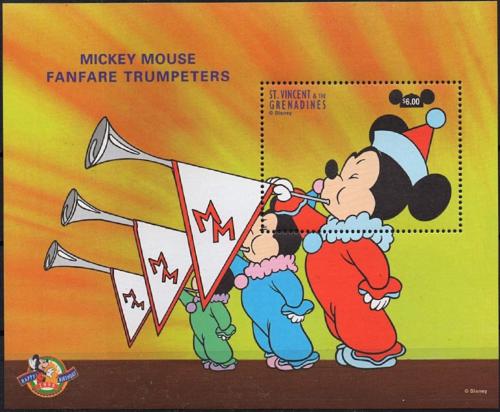 Potovn znmka Svat Vincenc 1998 Disney, Mickey Mouse Mi# Block 451