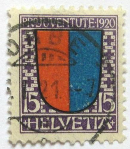 Poštovní známka Švýcarsko 1920 Erb Ticino Mi# 155 Kat 7€