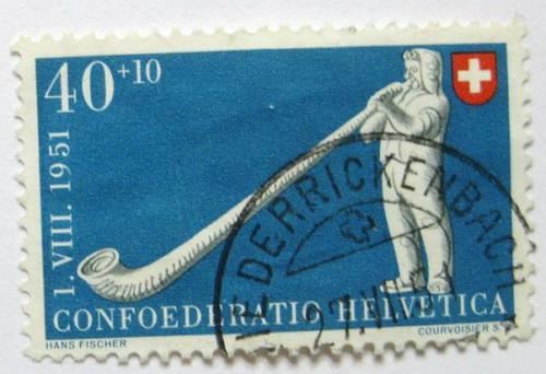 Poštovní známka Švýcarsko 1951 Alpský roh Mi# 559 Kat 20€
