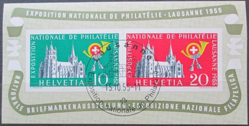 Poštovní známka Švýcarsko 1955 Výstavy Mi# Block 15 Kat 100€