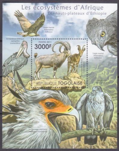 Poštovní známka Togo 2011 Fauna Etiopské vysoèiny Mi# Block 654 Kat 12€