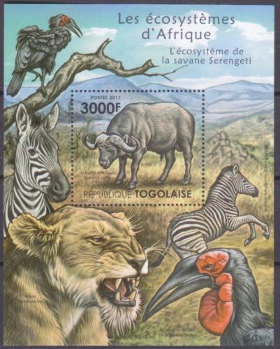 Poštovní známka Togo 2011 Fauna NP Serengeti Mi# Block 644 Kat 12€