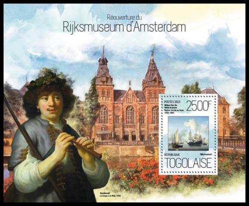 Potovn znmka Togo 2013 Rijksmuseum Amsterdam Mi# Block 921 Kat 10 - zvtit obrzek
