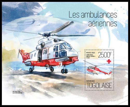 Potovn znmka Togo 2013 Zchransk helikoptry Mi# Block 912 Kat 10 - zvtit obrzek