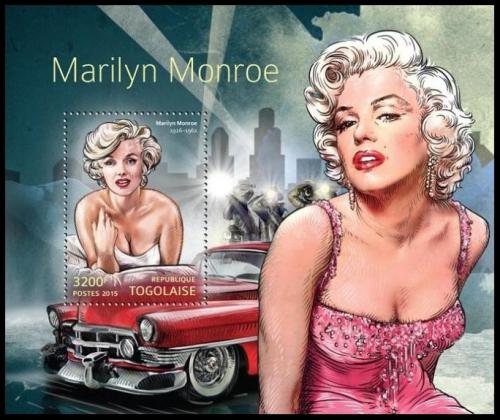 Potovn znmka Togo 2015 Marilyn Monroe Mi# Block 1203 Kat 13