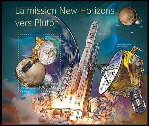 Potovn znmka Togo 2015 Mise na Mars New Horizons Mi# Block 1210 Kat 13 - zvtit obrzek