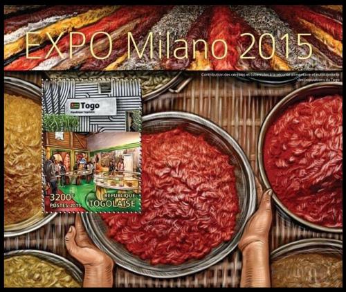 Potovn znmka Togo 2015 Vstava EXPO Milano Mi# Block 1209 Kat 13