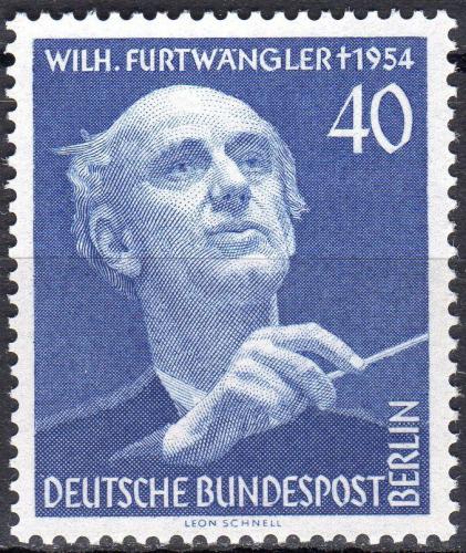Poštovní známka Západní Berlín 1955 Wilhelm Furtwängler, dirigent Mi# 128 Kat 25€