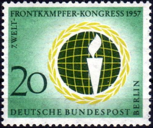Potovn znmka Zpadn Berln 1957 Kongres Obrnc hranic Mi# 177