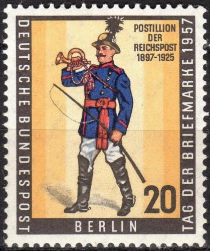 Potovn znmka Zpadn Berln 1957 Listono Mi# 176 - zvtit obrzek