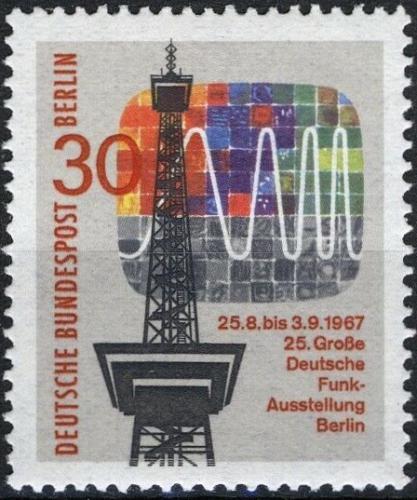 Poštovní známka Západní Berlín 1967 Televizní vìž Mi# 309