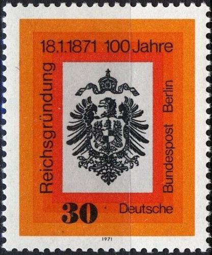 Poštovní známka Západní Berlín 1971 Založení Øíše, 100. výroèí Mi# 385