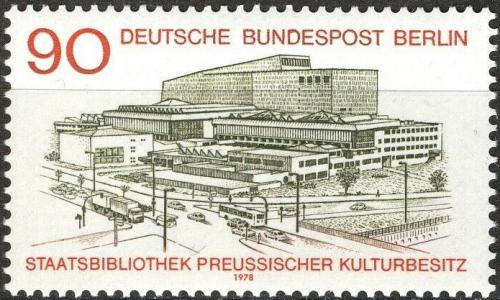 Poštovní známka Západní Berlín 1978 Národní knihovna Mi# 577
