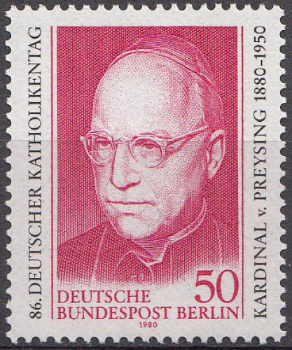 Poštovní známka Západní Berlín 1980 Kardinál Count Preysing Mi# 624