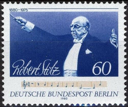 Poštovní známka Západní Berlín 1980 Robert Stolz, skladatel Mi# 627