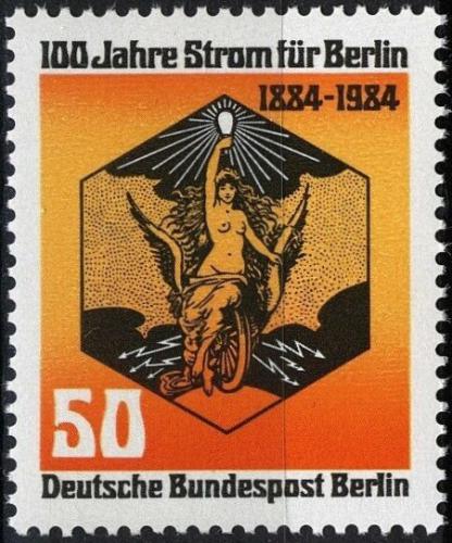 Potovn znmka Zpadn Berln 1984 Symbol elektiny Mi# 720 - zvtit obrzek