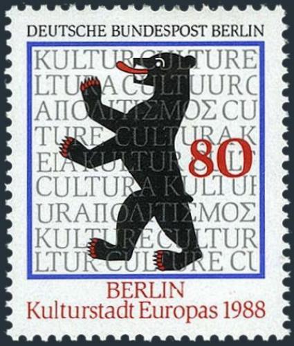 Potovn znmka Zpadn Berln 1988 Berlnsk medvd Mi# 800 - zvtit obrzek