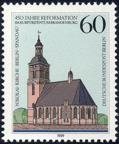 Potovn znmka Zpadn Berln 1989 Kostel Mi# 855