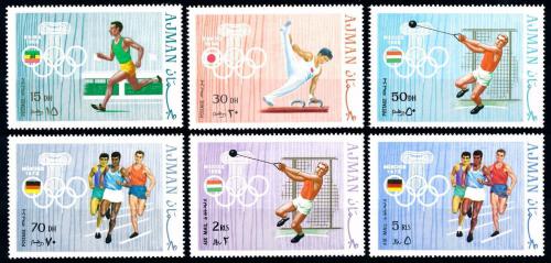 Poštovní známky Adžmán 1969 Letní olympijské hry Mi# 570-75 Kat 14€ 