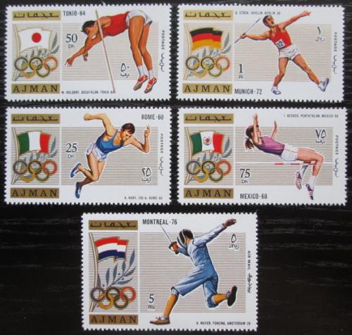 Poštovní známky Adžmán 1971 Olympijští vítìzové Mi# 1210-14