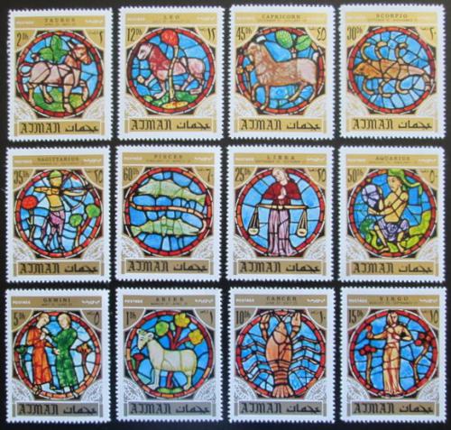 Poštovní známky Adžmán 1971 Znamení zvìrokruhu Mi# 769-80