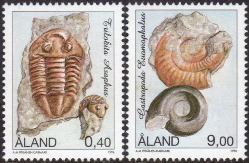 Poštovní známky Alandy 1996 Fosílie Mi# 117-18 Kat 4.50€