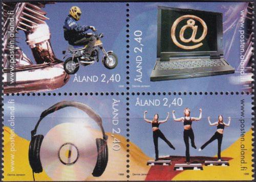 Poštovní známky Alandy 1998 Aktivity mládeže Mi# 136-39