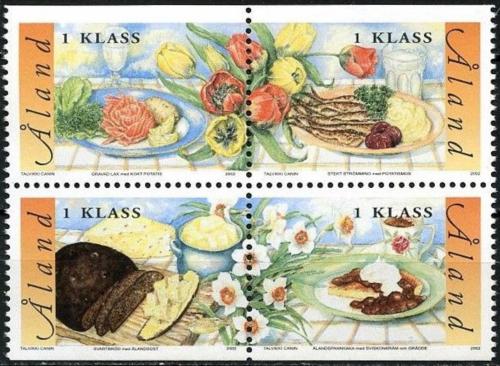 Poštovní známky Alandy 2002 Gastronomie Mi# 203-06 Kat 16€