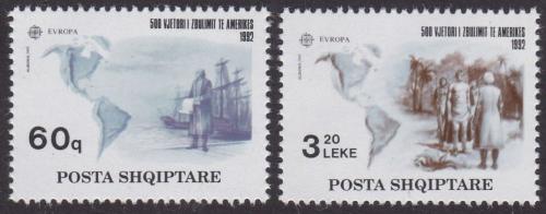 Poštovní známky Albánie 1992 Evropa CEPT, objevení Ameriky Mi# 2510-11
