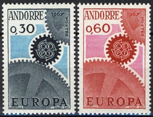 Poštovní známky Andorra Fr. 1967 Evropa CEPT Mi# 199-200 Kat 12€