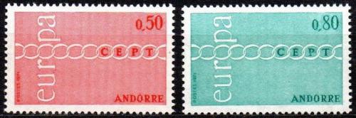 Poštovní známky Andorra Fr. 1971 Evropa CEPT Mi# 232-33 Kat 18€