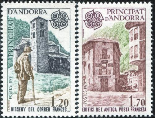 Poštovní známky Andorra Fr. 1979 Evropa CEPT, historie pošty Mi# 297-98 Kat 5€