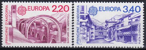 Poštovní známky Andorra Fr. 1987 Evropa CEPT, moderní architektura Mi# 379-80 Kat 9€