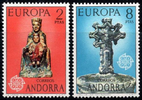 Poštovní známky Andorra Šp. 1974 Evropa CEPT, sochy Mi# 88-89 Kat 4.50€