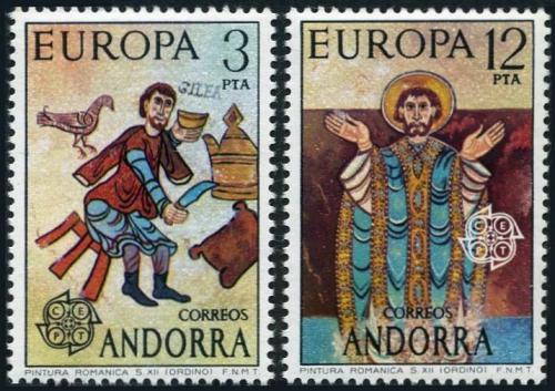 Poštovní známky Andorra Šp.1975 Evropa CEPT, umìní Mi# 96-97