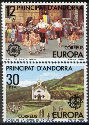 Poštovní známky Andorra Šp. 1981 Evropa CEPT, folklór Mi# 138-39