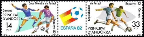 Poštovní známky Andorra Šp. 1982 MS ve fotbale Mi# 155-56