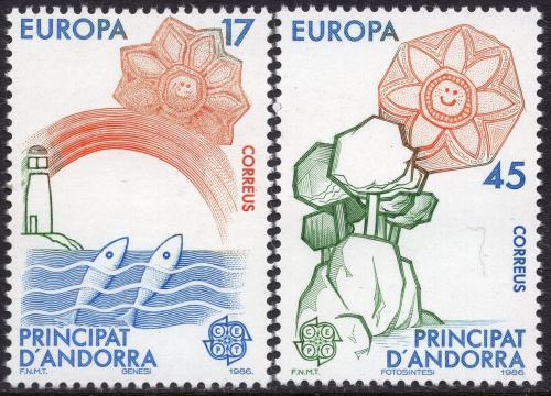 Poštovní známky Andorra Šp. 1986 Evropa CEPT, ochrana pøírody Mi# 188-89