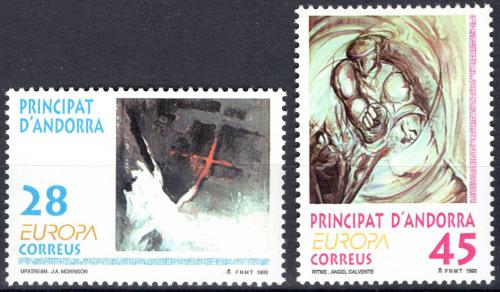 Poštovní známky Andorra Šp. 1993 Evropa CEPT, moderní umìní Mi# 232-33