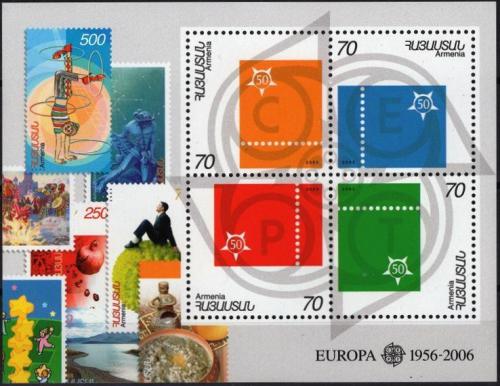 Poštovní známky Arménie 2006 Evropa CEPT, 50. výroèí Mi# Block 24