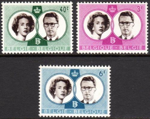 Poštovní známky Belgie 1960 Doña Fabiola a král Baudouin Mi# 1228-30