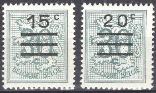 Poštovní známky Belgie 1960 Státní znak pøetisk Mi# 1231-32