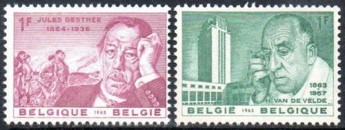 Poštovní známky Belgie 1963 Osobnosti Mi# 1329-30