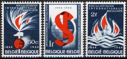 Poštovní známky Belgie 1964 První socialistická internacionála, 100. výroèí Mi# 1350-52