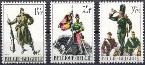 Poštovní známky Belgie 1964 Vojenské uniformy Mi# 1353-55