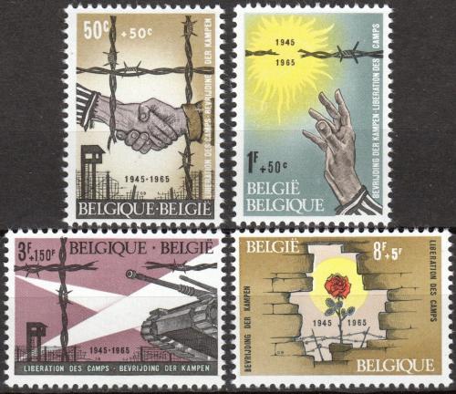Poštovní známky Belgie 1965 Osvobození koncentraèních táborù Mi# 1386-89