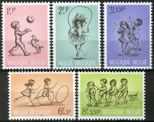 Poštovní známky Belgie 1966 Dìtské hry Mi# 1456-60