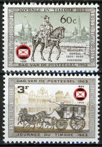 Poštovní známky Belgie 1966 Historie pošty Mi# 1452-53
